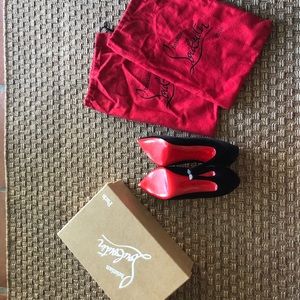Christian Louboutin Velvet Black Heels